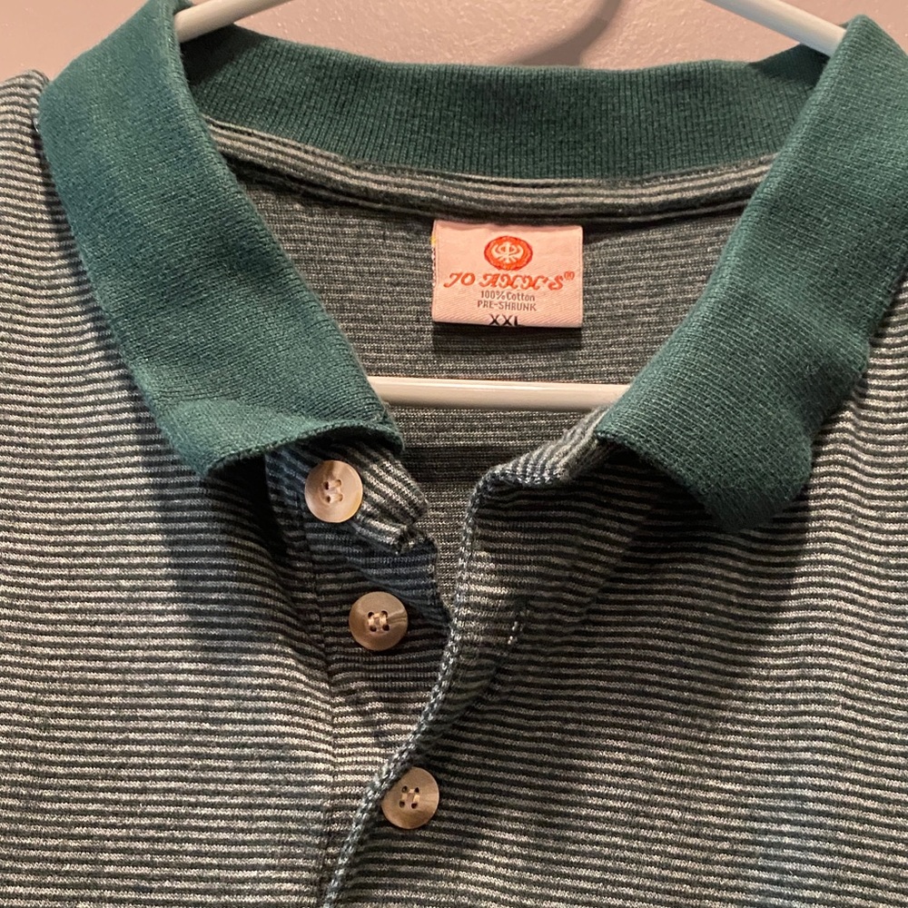 Bahamas Sailboat Polo Shirt XXL Green Striped Embroidered Resort Vintage Travel - Picture 4 of 6